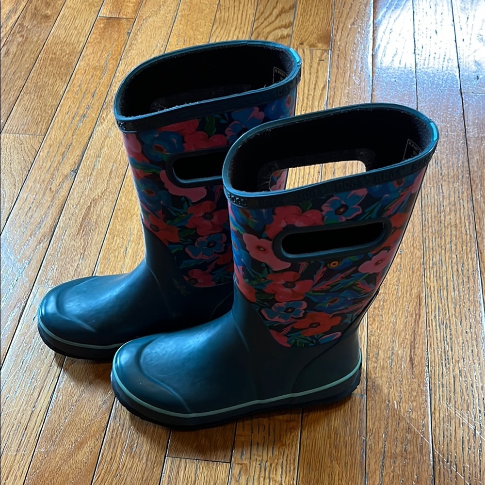 Kids Floral Rain Boots